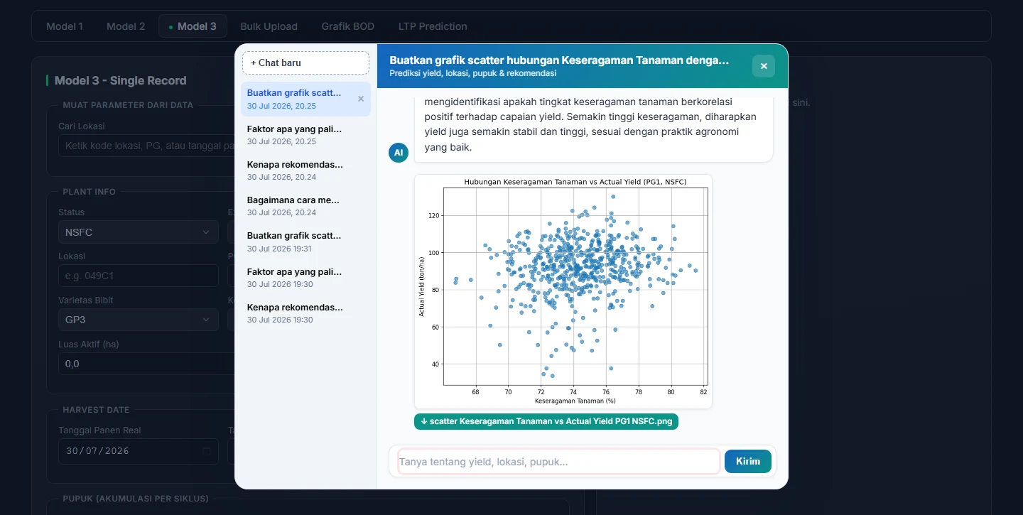 Pine Yield Simulator application screenshot